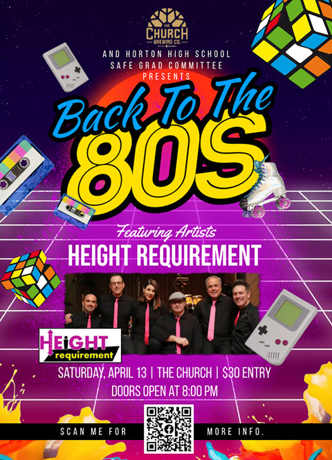 APRIL 13th 2024 - Back To The 80's - Height Requirement!