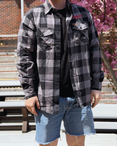 Black and Grey Flannel Shirt