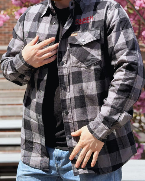 Black and Grey Flannel Shirt