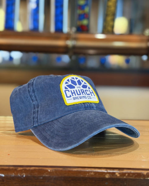 Navy Distressed Dad Cap