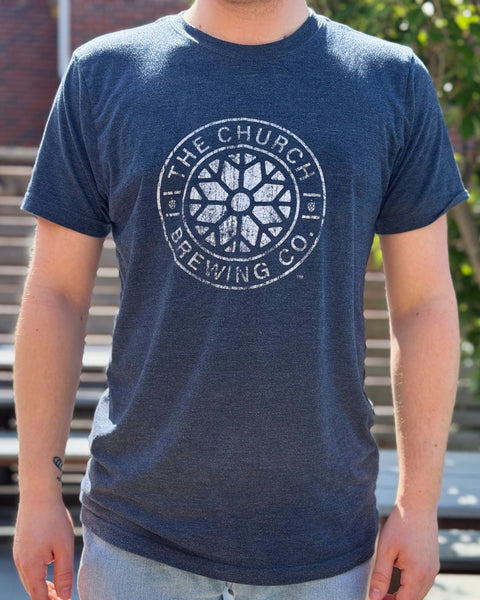Distressed Navy T-shirt