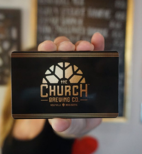 The Church Brewing Co, Wolfville Nova Scotia, Gift Card